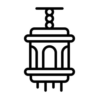 Kamp Feneri Simgesi. Lamba Kampı. Yaşlı Gazyağı Lambası. Retro Gaz Lambası. 