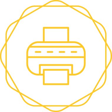 Yazıcı. Web simgesi basit illüstrasyon