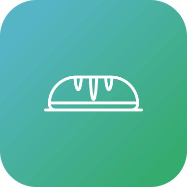 İzole edilmiş taze ekmek simgesinin vektör çizimi 