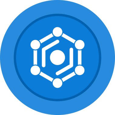 Basit bir altıgen simgesi, web basit illüstrasyonu