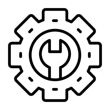 Cogwheel simgesinin vektör illüstrasyonu