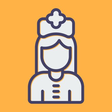  hemşire vektör simgesi modern basit resimleme