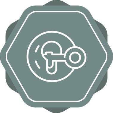 Anahtar deliği web simgesi, basit illüstrasyon 