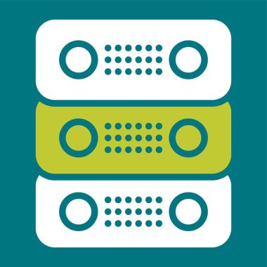 Adanmış Sunucu simgesi, vektör illüstrasyonu basit tasarım