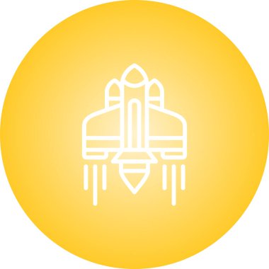 Uzay gemisi web simgesi vektör illüstrasyonu