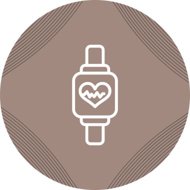 fitness izleyici simgesi, vektör illüstrasyonu basit tasarım