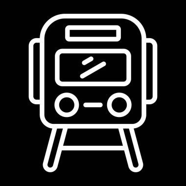 tren. Web simgesi basit illüstrasyon