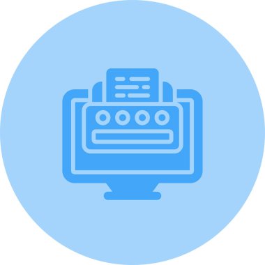 Yazıcı. Web simgesi basit illüstrasyon