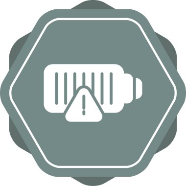 düşük pil ağ simgesi, basit vektör illüstrasyonu