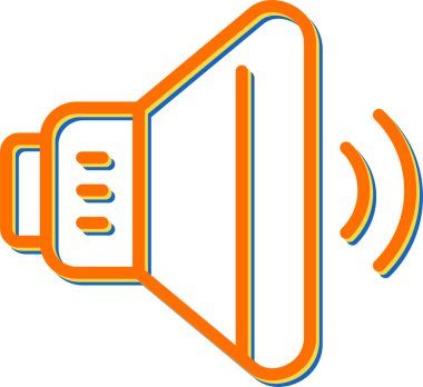 ses hoparlörü simgesi, web illüstrasyonu