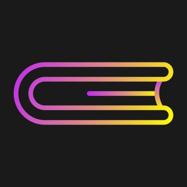 Kapalı Kitap. simge vektör illüstrasyonu