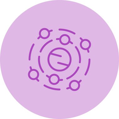 Güneş Sistemi simgesi vektör illüstrasyonu 