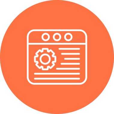 Tarayıcı simgesinin vektör illüstrasyonu