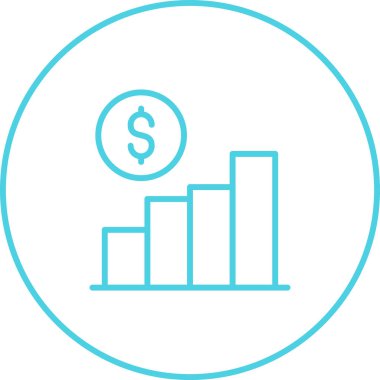 Stats icon, vector illustration simple design