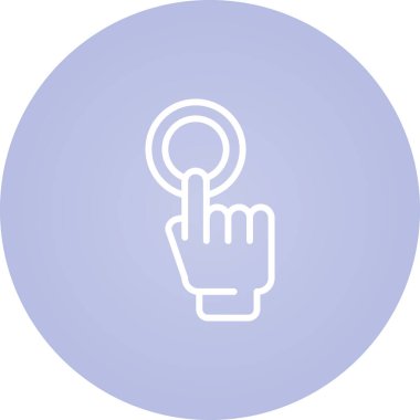 Web simgesine bas, basit illüstrasyon