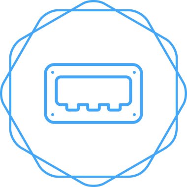 usb port simgesi, vektör illüstrasyonu basit tasarım