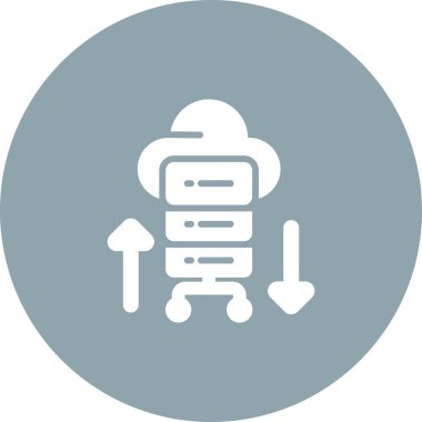 Web Sunucusu simgesi, vektör illüstrasyonu basit tasarım