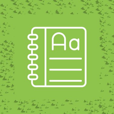 Thesaurus simgesi, vektör illüstrasyonu basit tasarım