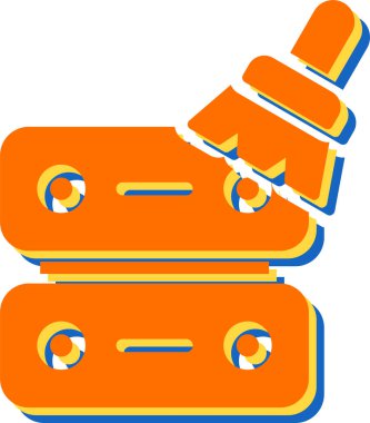 Bir Veri Temizleme simgesinin vektör çizimi 