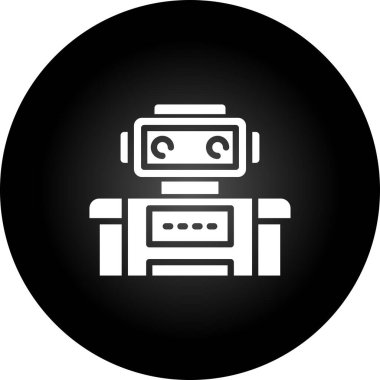 robot ağ simgesi, vektör illüstrasyonu