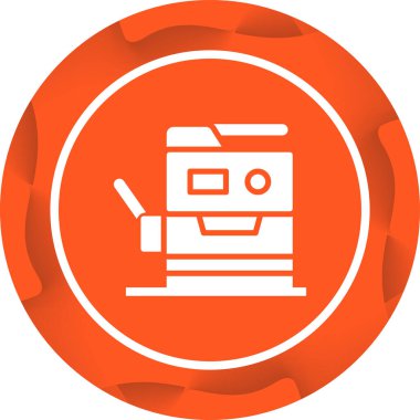 Makina simgesinin vektör illüstrasyonu 