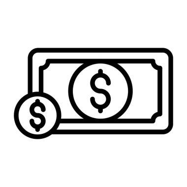 Para için. Web simgesi basit illüstrasyon