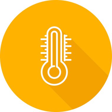 Termometre web simgesi, vektör çizim