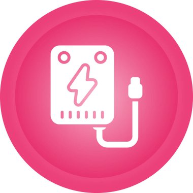 Taşınabilir şarj simgesinin vektör illüstrasyonu