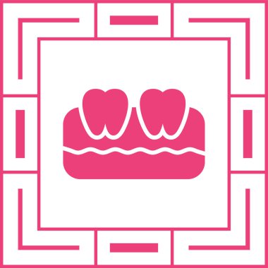 diş simgesi web basit illüstrasyon