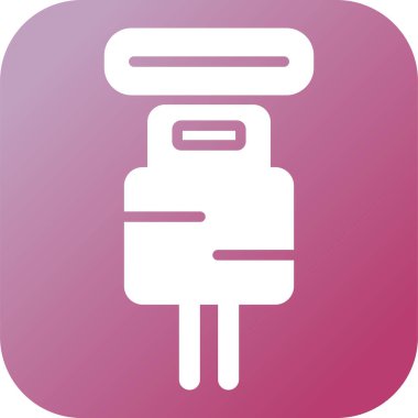 elektrik dolgu simgesi web illüstrasyonu