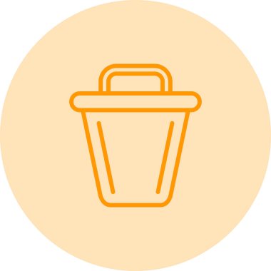 Çöp kutusu simgesi vektör illüstrasyonu