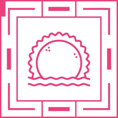 Güneş. Web simgesi basit illüstrasyon