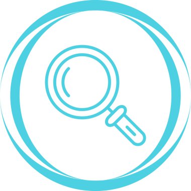 Büyütme cam simgesi vektör illüstrasyonu  