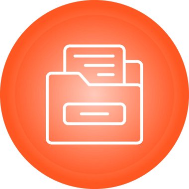 Dosya Dizini Web simgesi basit illüstrasyon