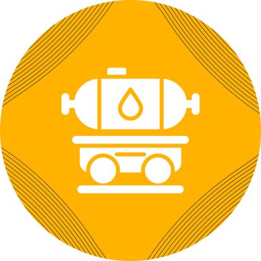 Tanker Kamyonu ikon vektör illüstrasyonu 
