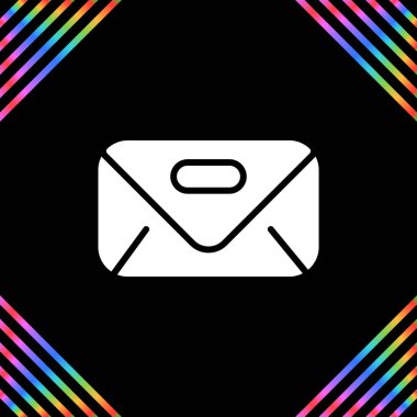 posta mektubu simgesi vektör illüstrasyon 