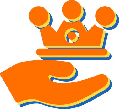 El simgesindeki bir tacın vektör çizimi