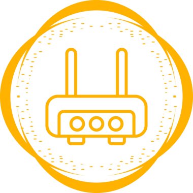 router vektör simgesi, tasarım taslağı 