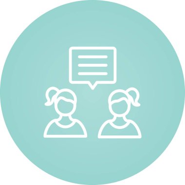 Tartışın. Web simgesi vektör illüstrasyonu