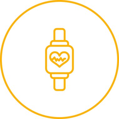 fitness izleyici simgesi, vektör illüstrasyonu basit tasarım