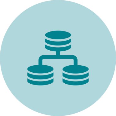 Reseller sunucu simgesi, vektör illüstrasyonu 