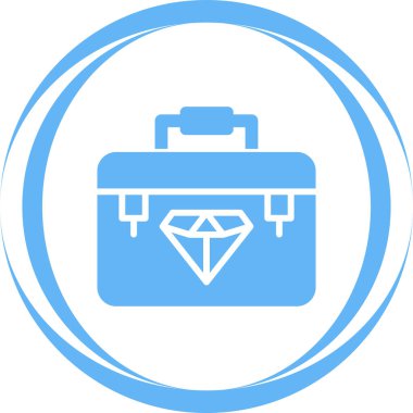 Elmas ikonu. Elmas tabela düz stil. Gemstone ikonu. Elmas logo tasarımı. Vektör çizimi. EPS 10