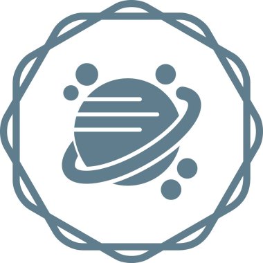 Gezegen web simgesi vektör illüstrasyonu 