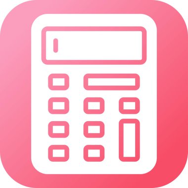 hesap makinesi web simgesi, vektör illüstrasyonu 