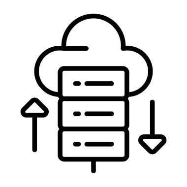 Web Sunucusu simgesi, vektör illüstrasyonu basit tasarım