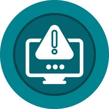 Uyarı Ağ simgesi, basit illüstrasyon