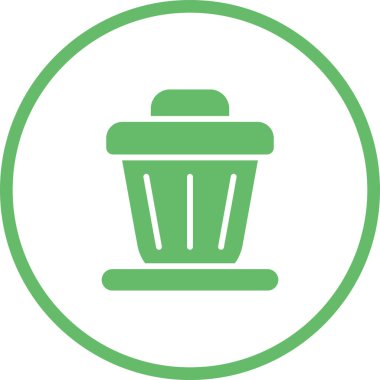 Çöp kutusu simgesi vektör illüstrasyonu