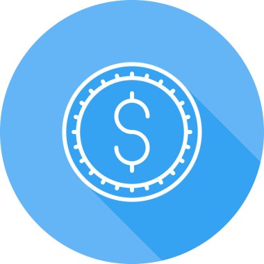 Dolar işareti simgesi, vektör illüstrasyonu basit tasarım