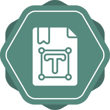 Metin Kutusu simgesi vektör illüstrasyonu