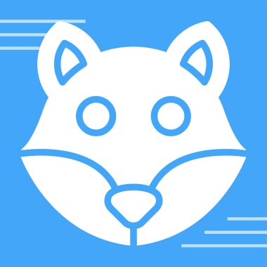 İzole edilmiş arkaplanda tilki simgesi